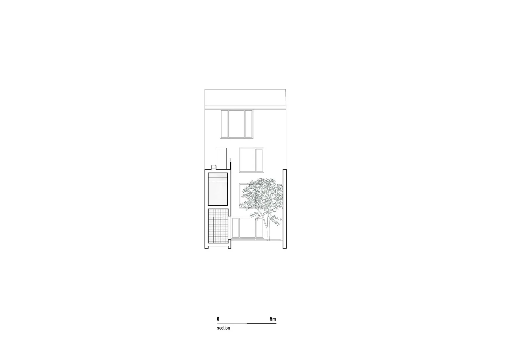 Querschnitt durch den Innenhof, Grafik