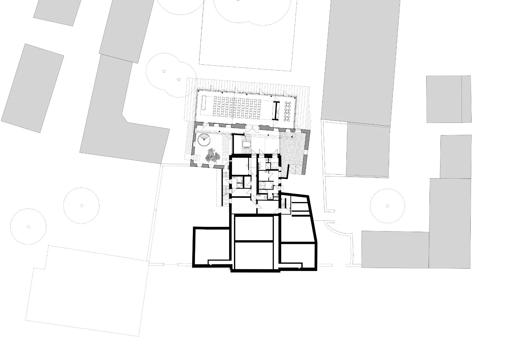 Grundriss Gartengeschoss, Grafik