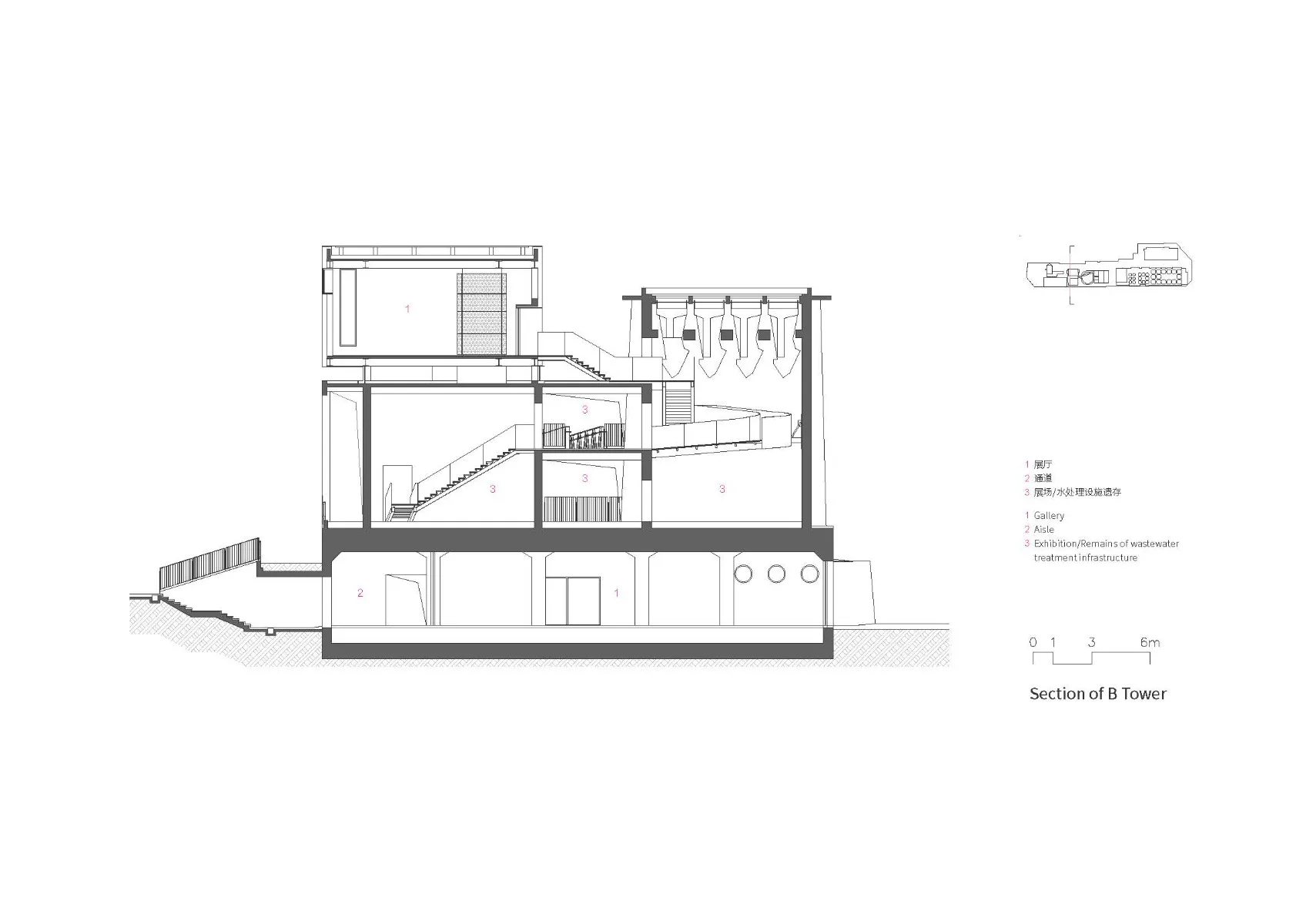 Schnitt B Tower, Grafik