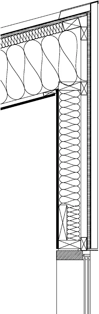 Schnitt Detail oberer Abschluss, Grafik