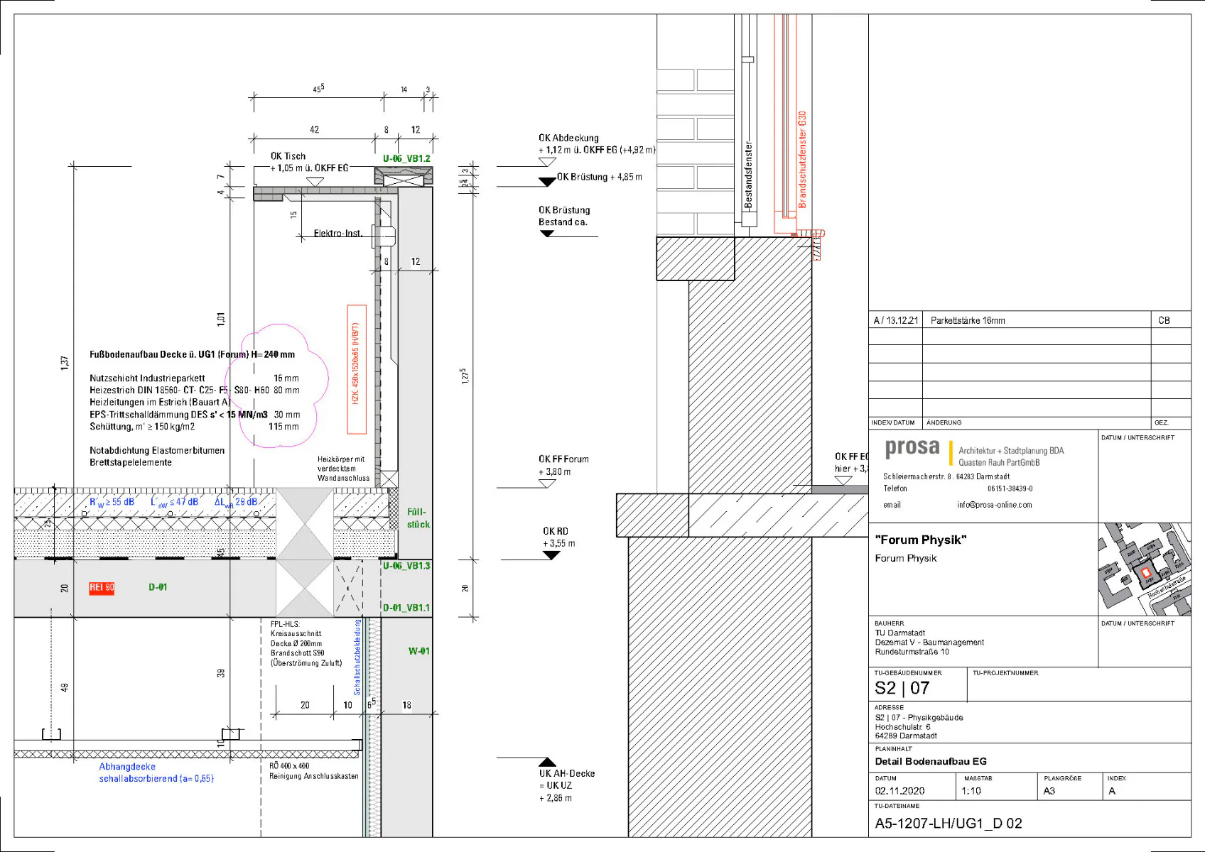 Detail Bodenaufbau Erdgeschoss, Grafik