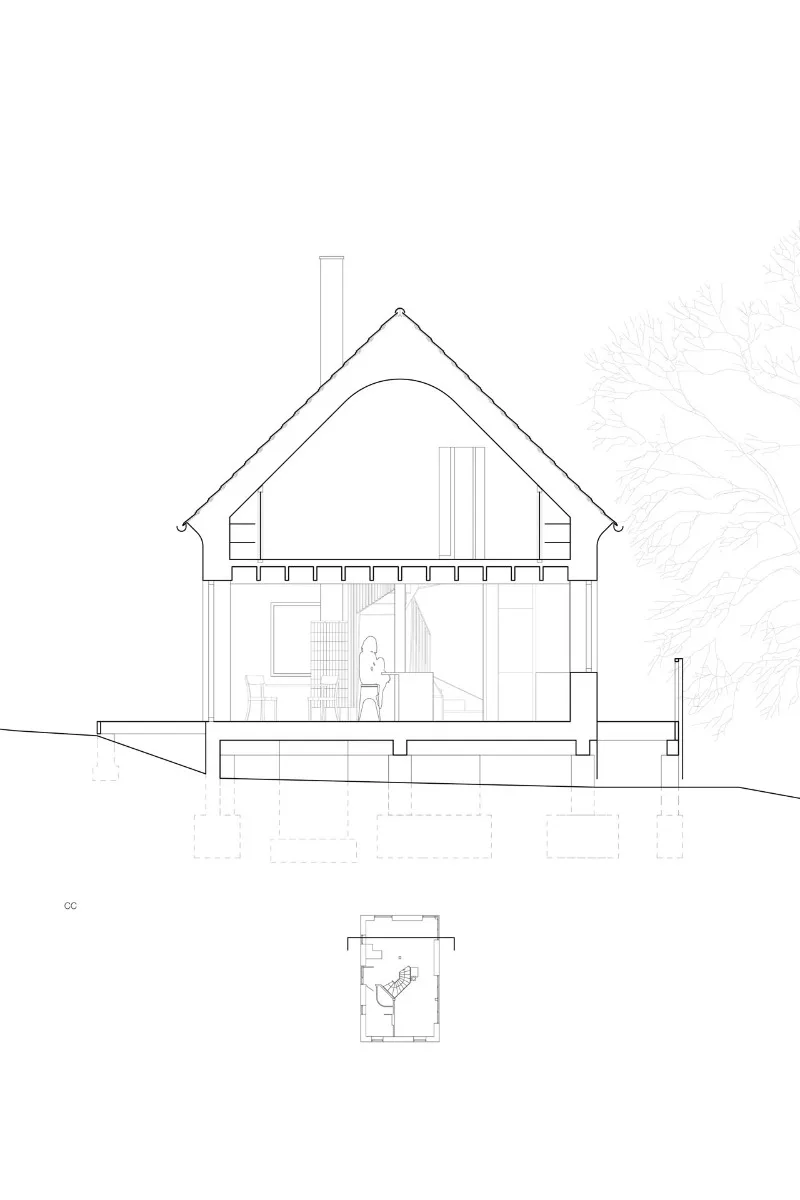 Schnitt C-C, Grafik