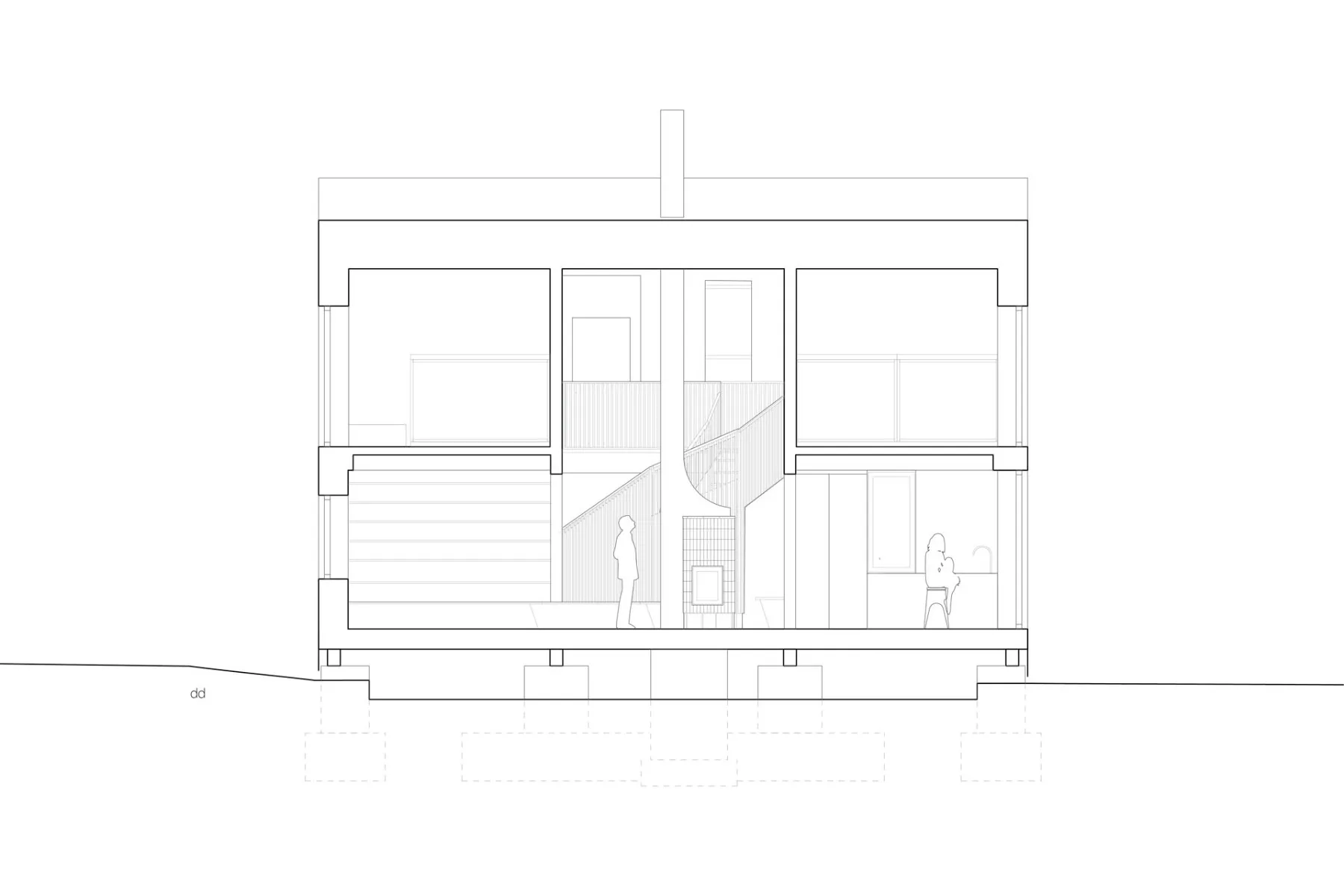 Schnitt D-D, Grafik