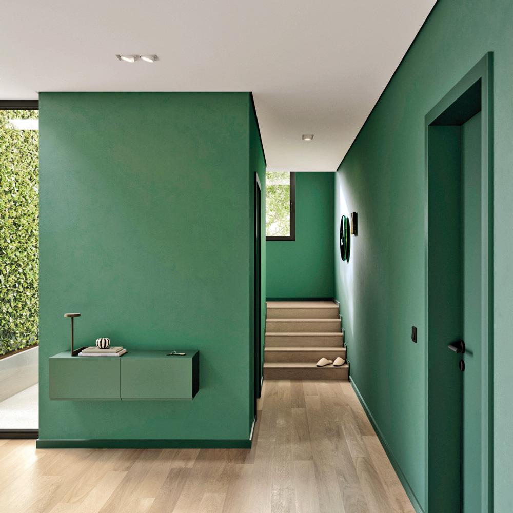 Color Drenching eignet sich für verschiedenste Raumsituationen – die breite Palette an Finishes von Brillux verleiht dem Trend noch mehr Tiefe und Strahlkraft.