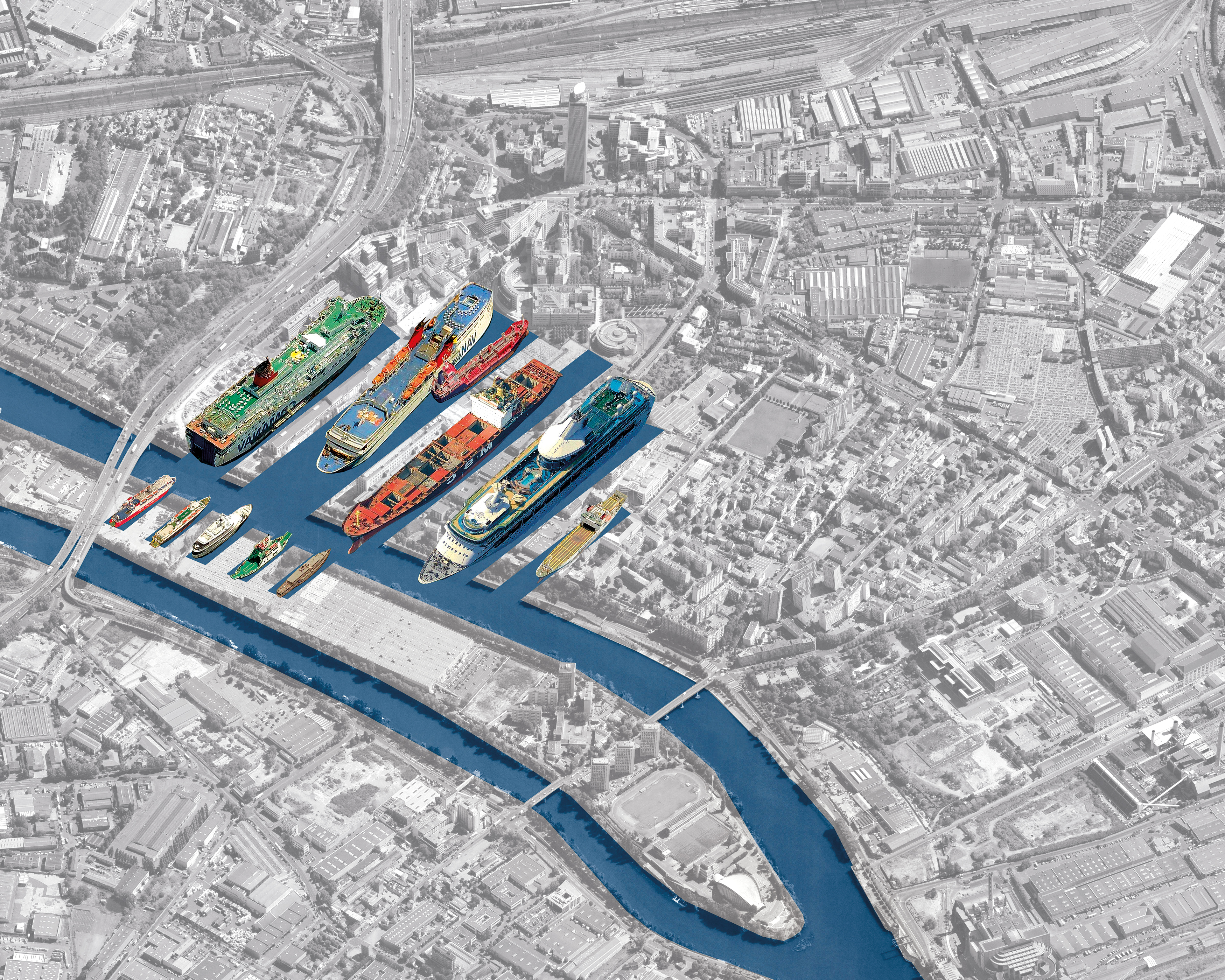 Mit dem poetischen Bild von Schiffen an den Quais der Seine hat Dominique Perraults Masterplan
den Bauträgern vier parallele Baufelder vorgegeben.