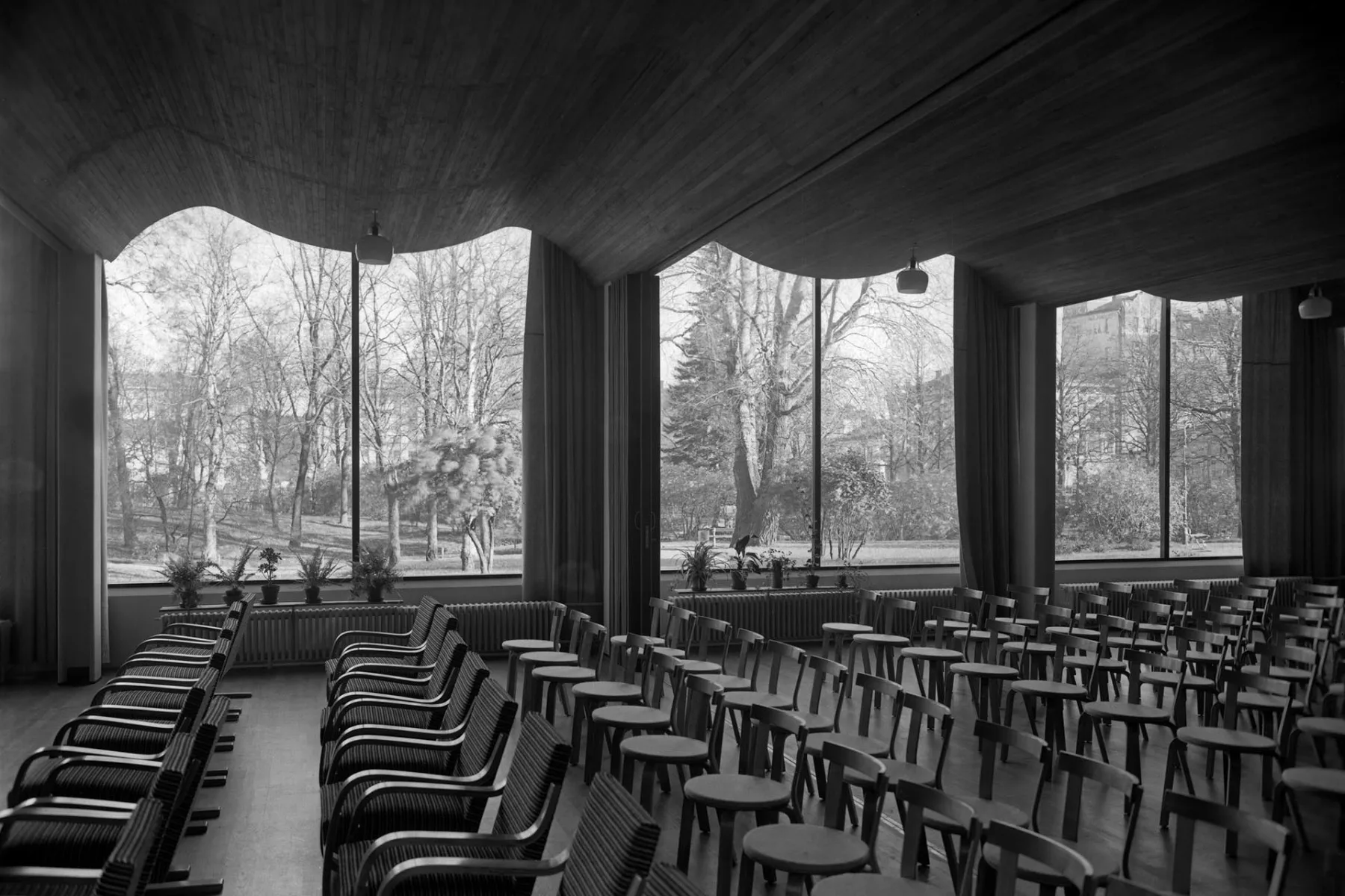 Stadtbibliothek Viipuri, Blick in das Auditorium, Russland, 1927-1935