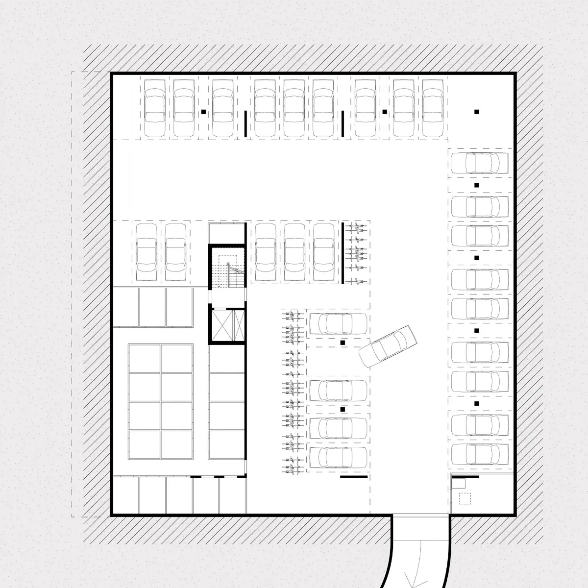 Grundriss Untergeschoss, Grafik