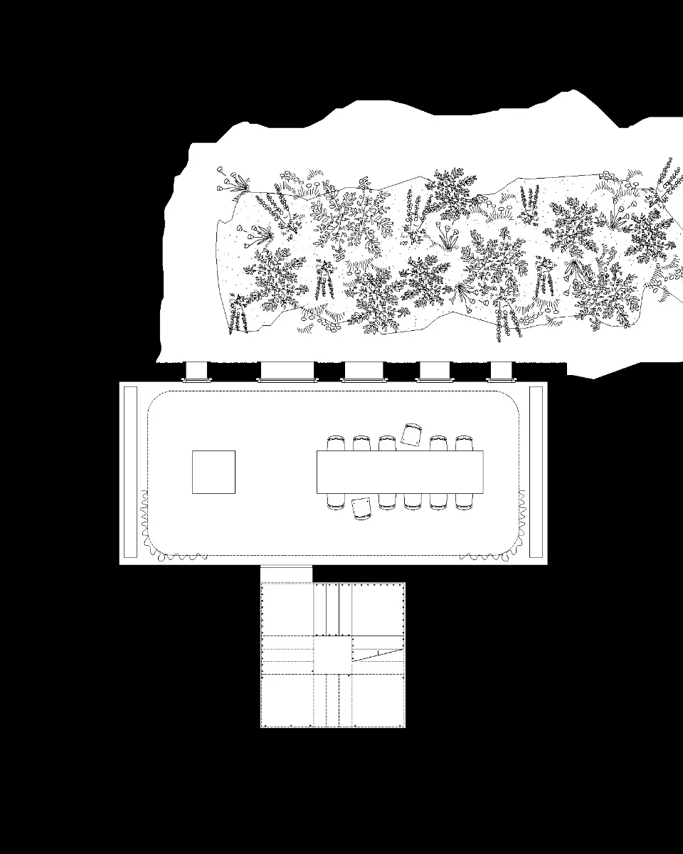 Grundriss Scheune, Ebene 0, Grafik