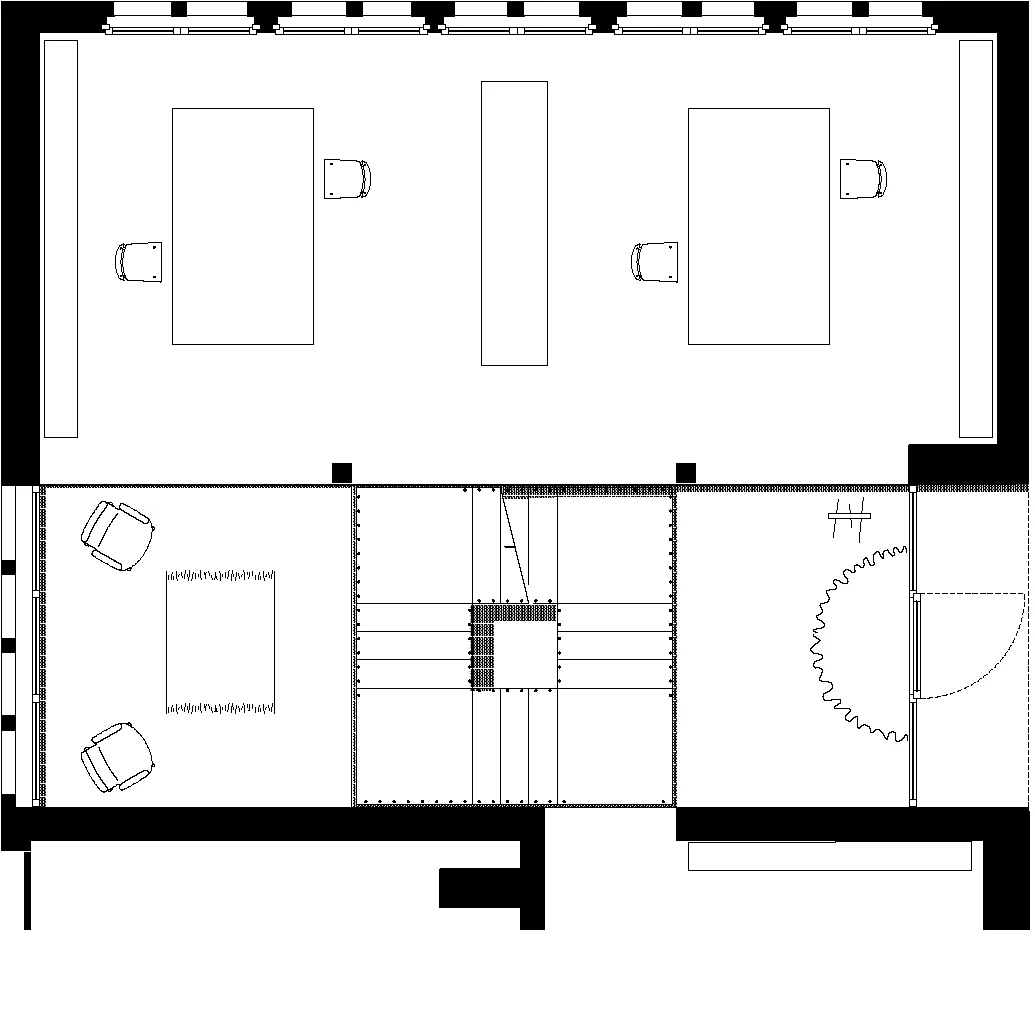 Grundriss Scheune, Ebene 1, Grafik