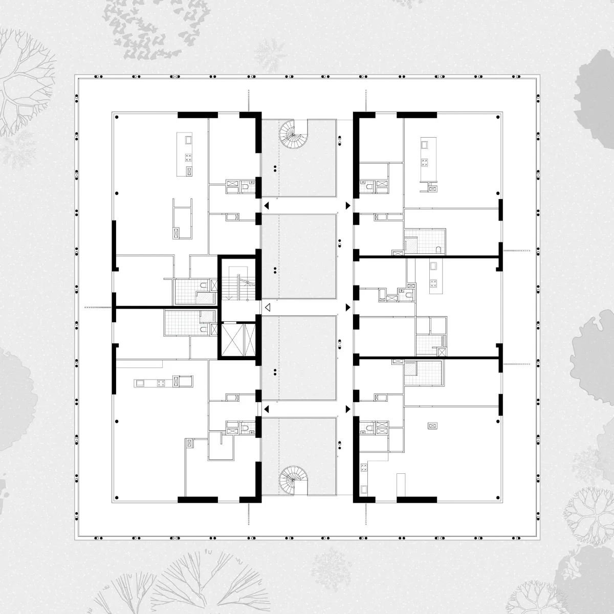 Grundriss Obergeschoss, Grafik