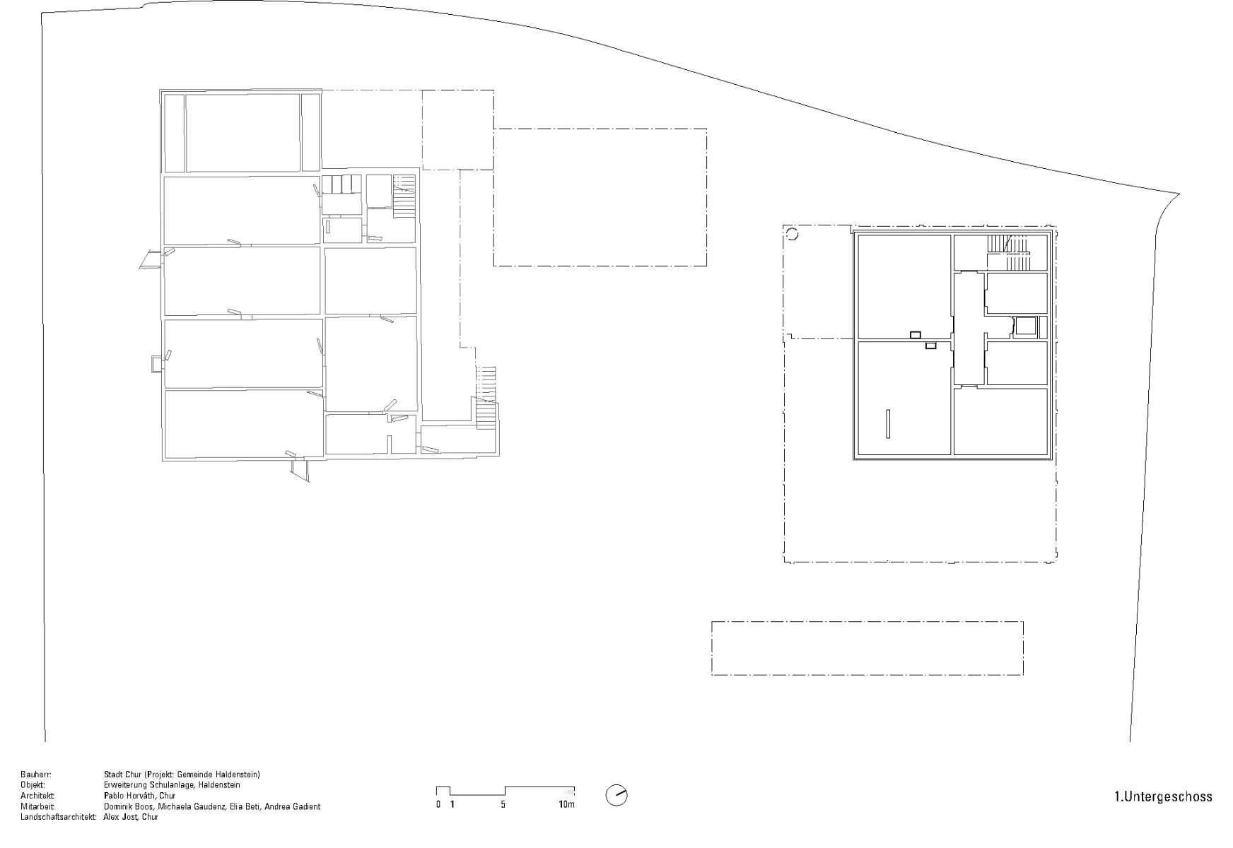 Grundriss erstes Untergeschoss, Grafik
