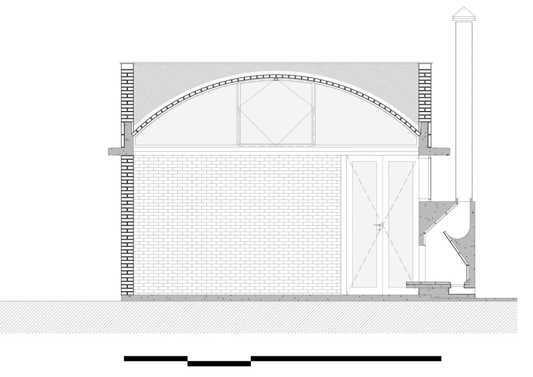 Schnitt Anbau Wohnhaus, Grafik