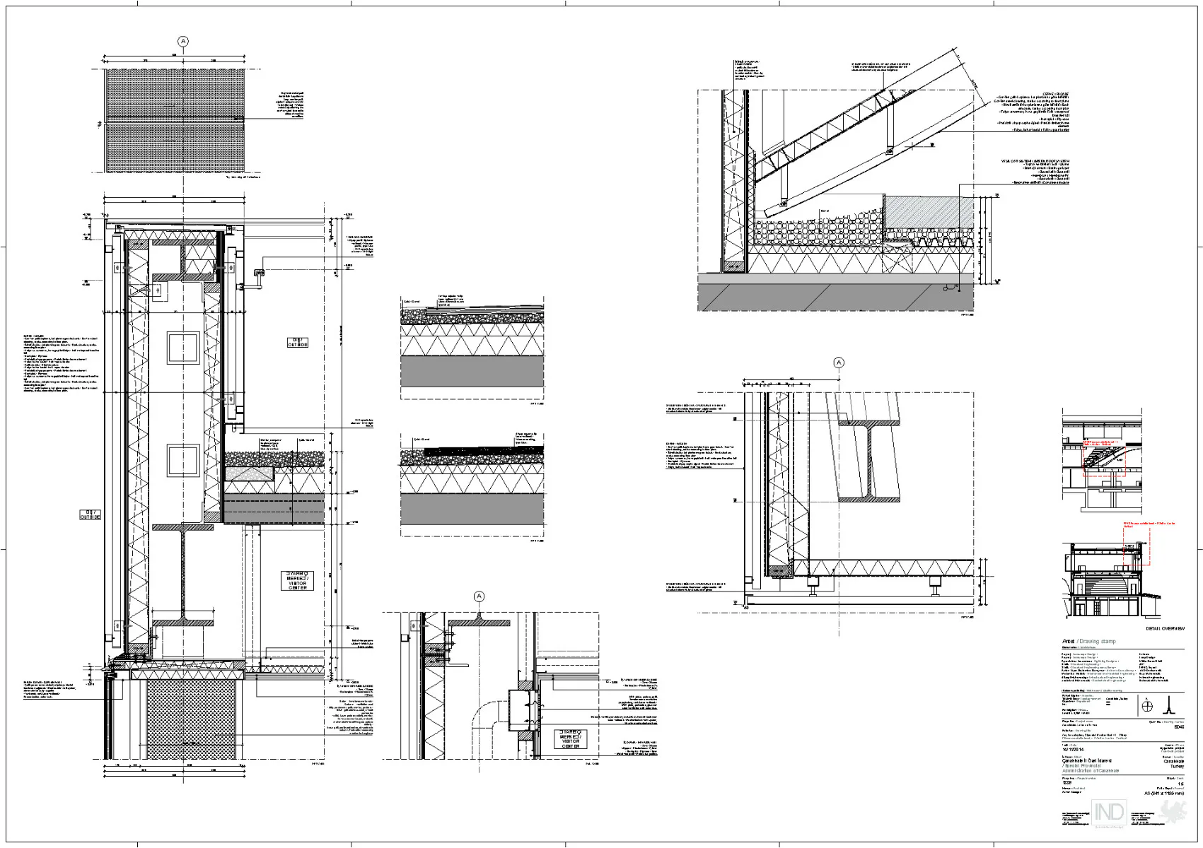 Details der Fassade des Besucherzentrums, Grafik