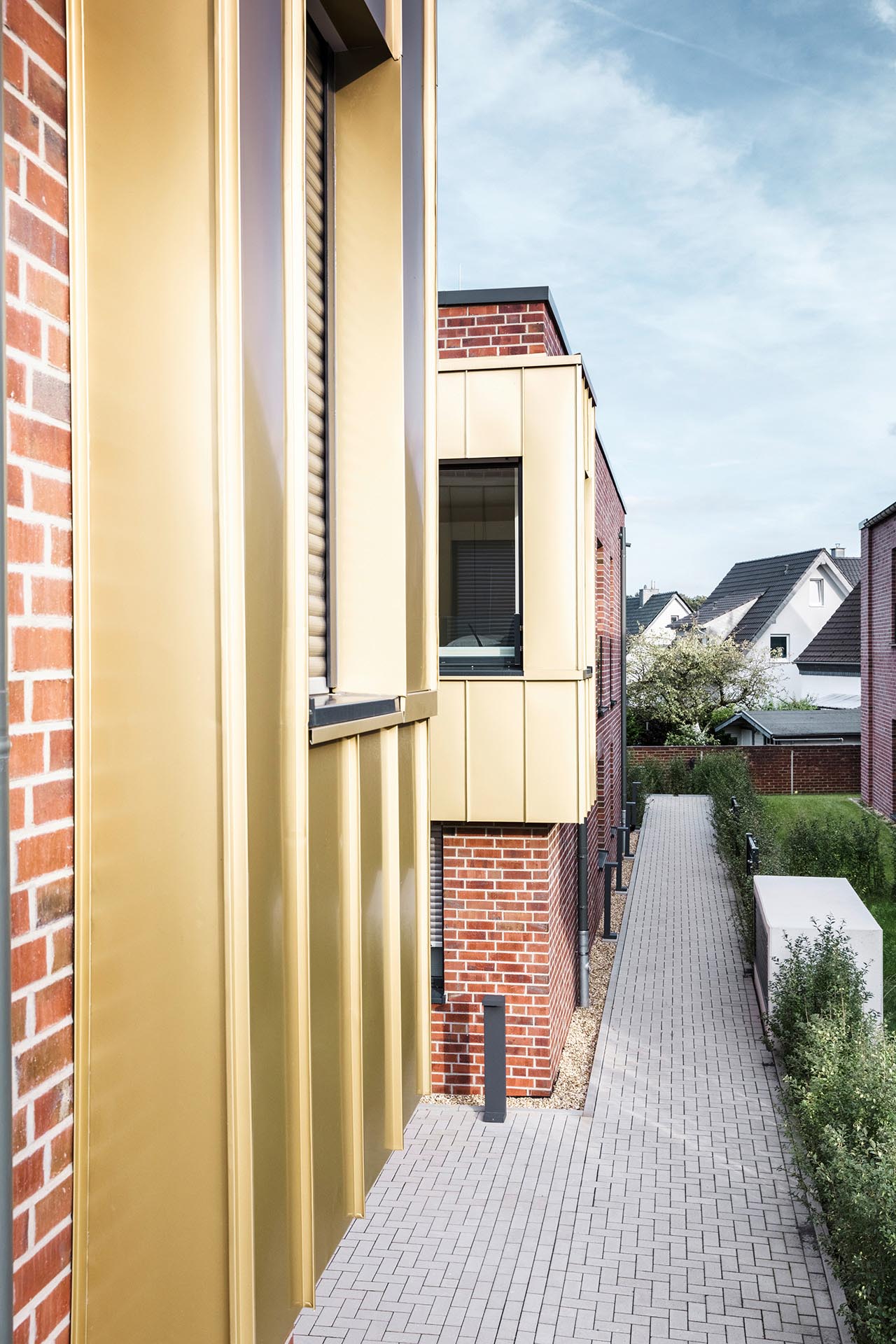 Detailaufnahme: Fenster der Kellerhöfe Langenfeld.