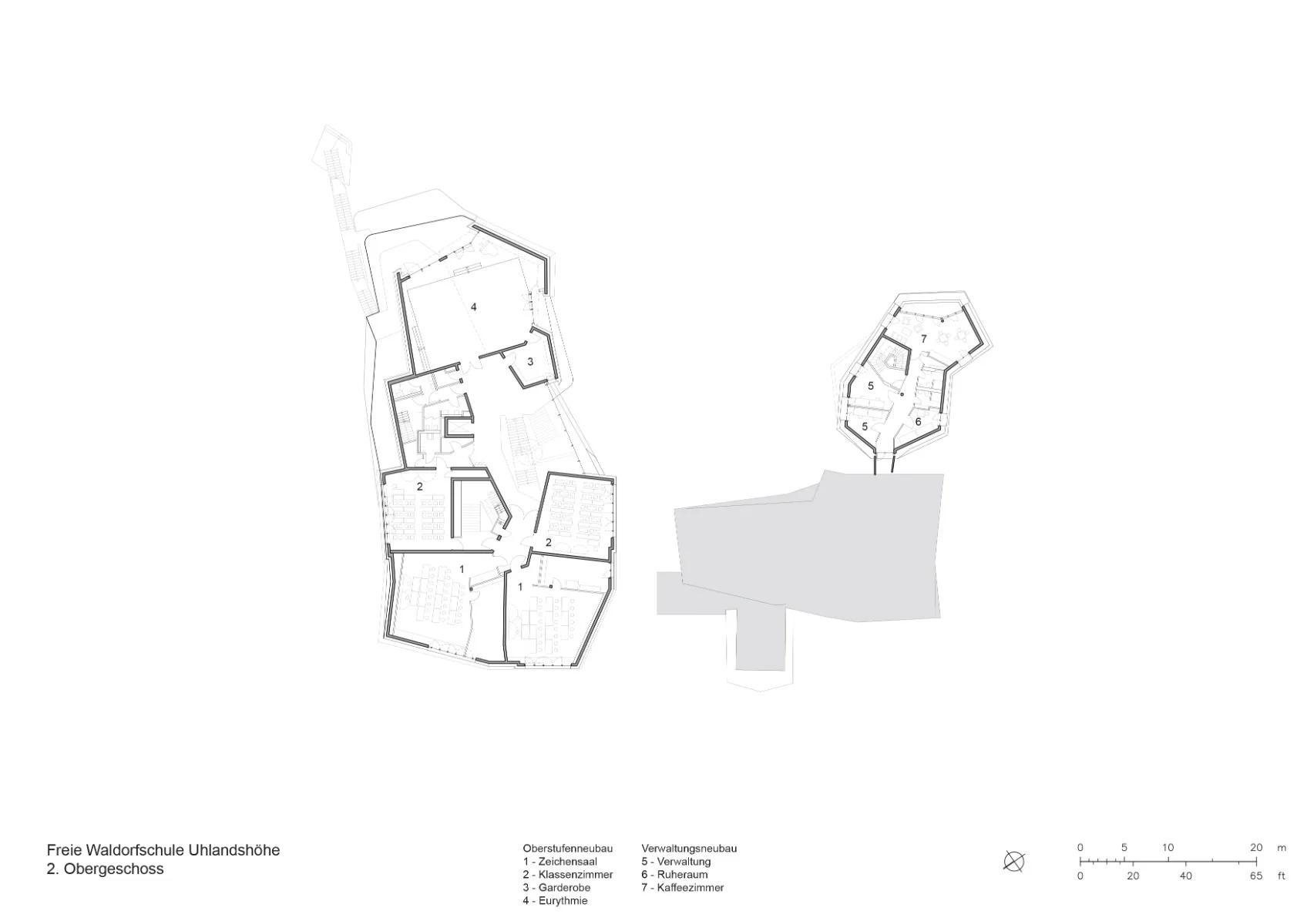 Grundriss zweites Obergeschoss, Grafik