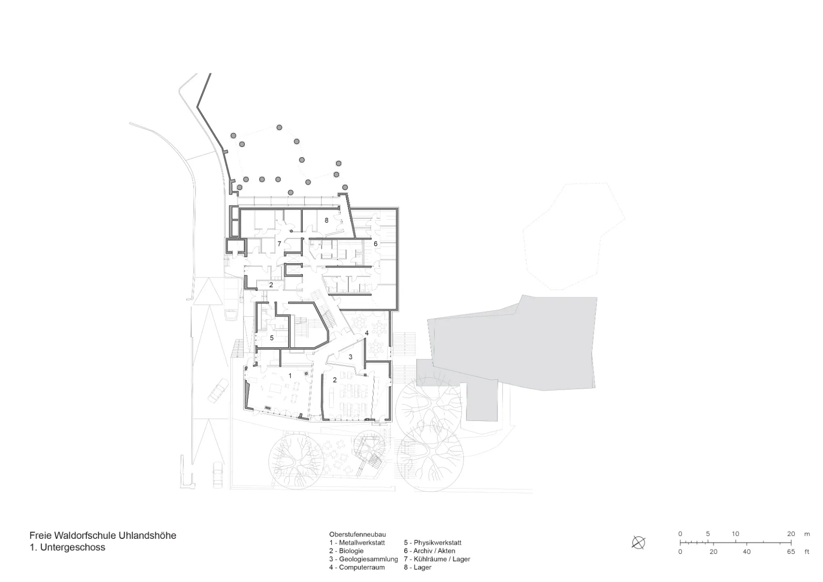 Grundriss erstes Untergeschoss, Grafik