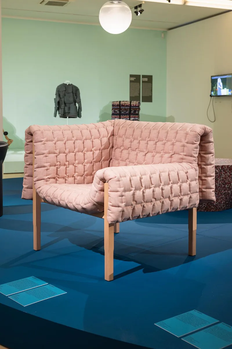 Blick in die Ausstellung „Here We Are! Frauen im Design 1900 – heute“, Möbelmuseum Wien, 2024