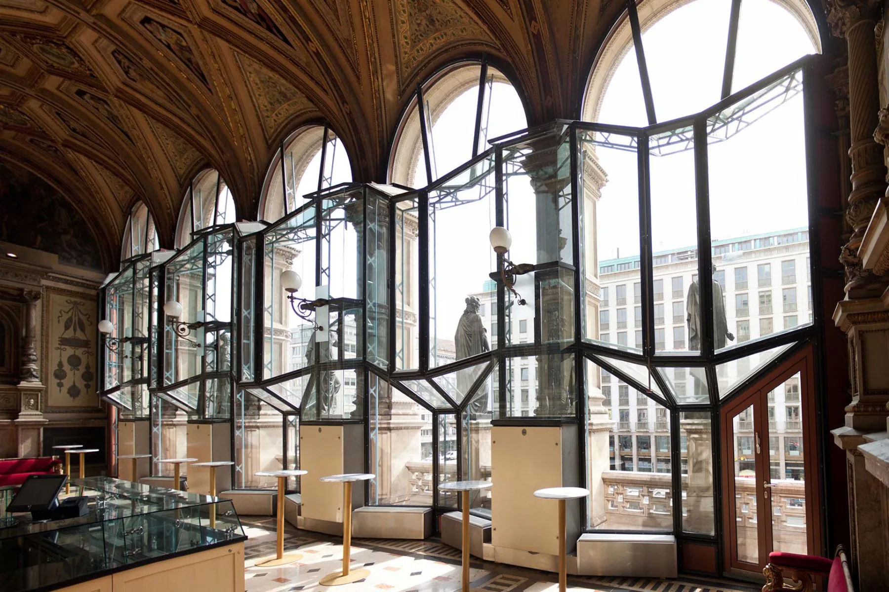 Hermann Czech, Winterverglasung der Loggia, Staatsoper Wien, © Archiv Czech / Architekturzentrum Wien, Sammlung.