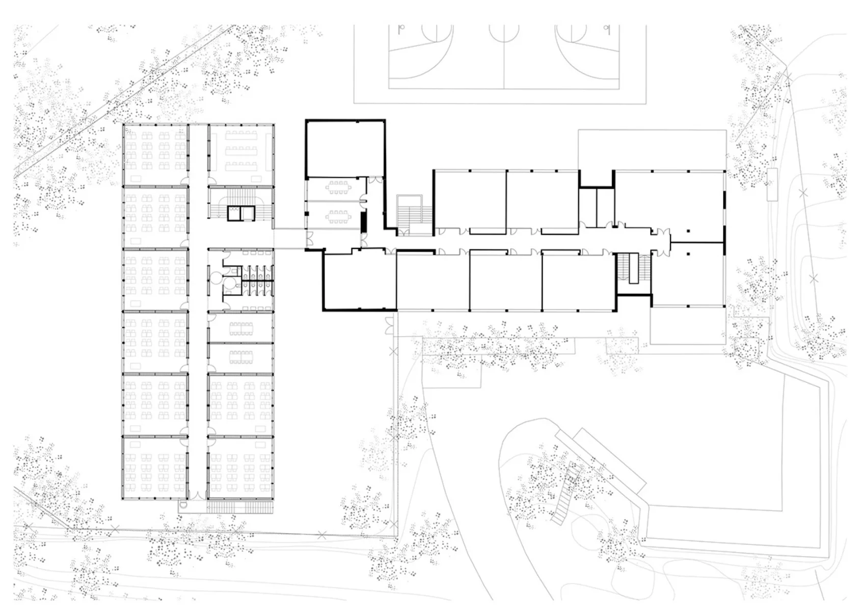 Grundriss Obergeschoss, Grafik