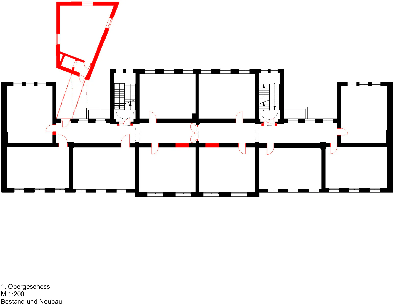 Grundriss erstes Obergeschoss, Grafik