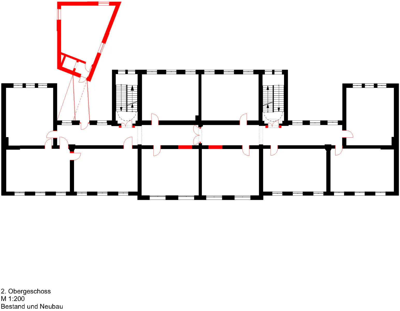 Grundriss zweites Obergeschoss, Grafik