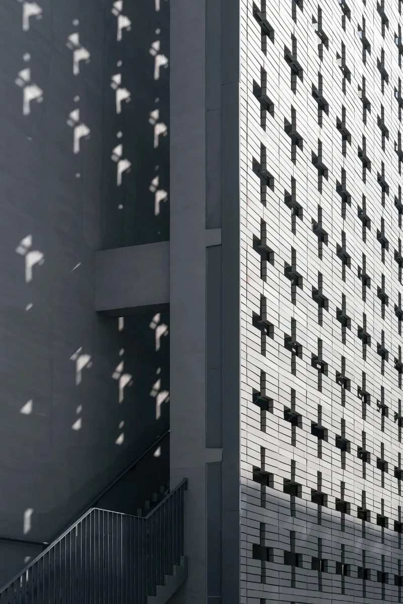 Detail der Mauerwerksfassade
