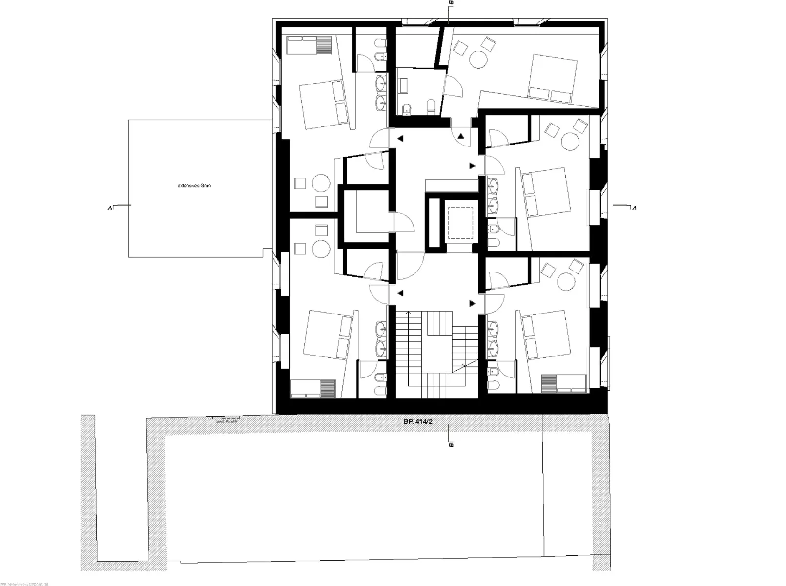 Grundriss erstes Obergeschoss, Grafik