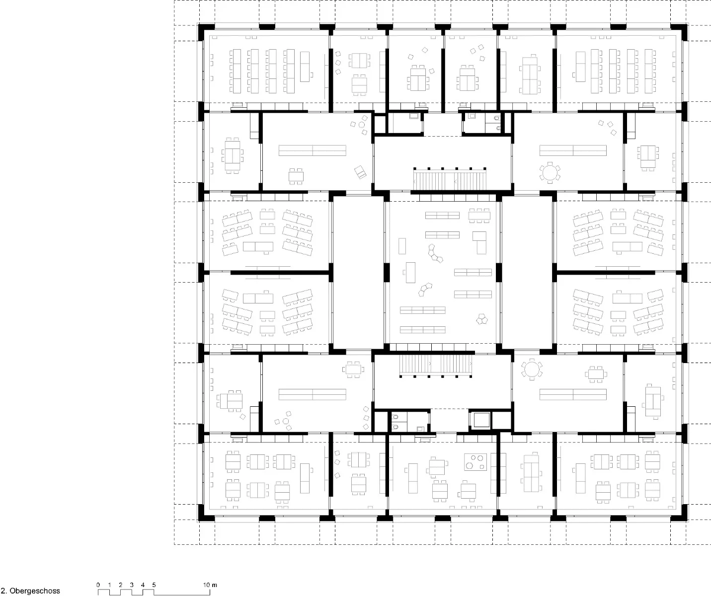 Grundriss zweites Obergeschoss, Grafik