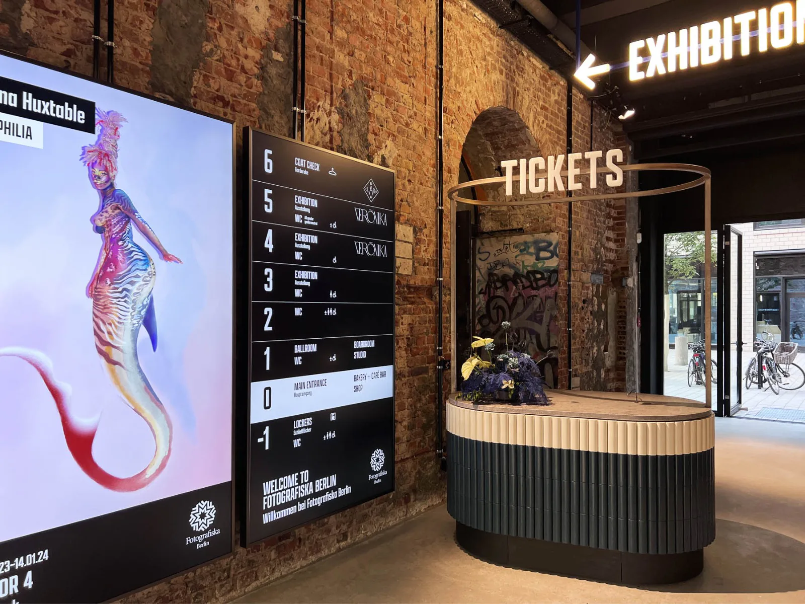 Eingang und Ticketschalter des Fotografiska Museums