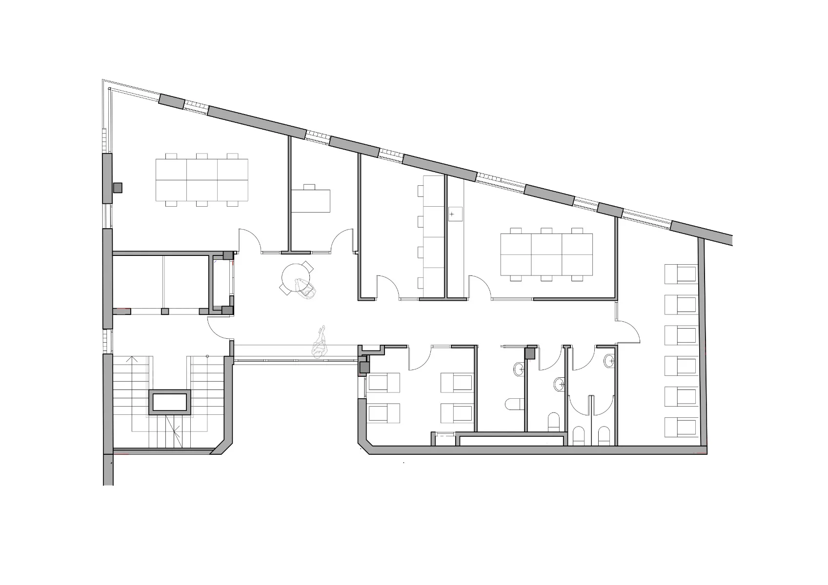 Grundriss Haus 1, erstes Obergeschoss, Grafik