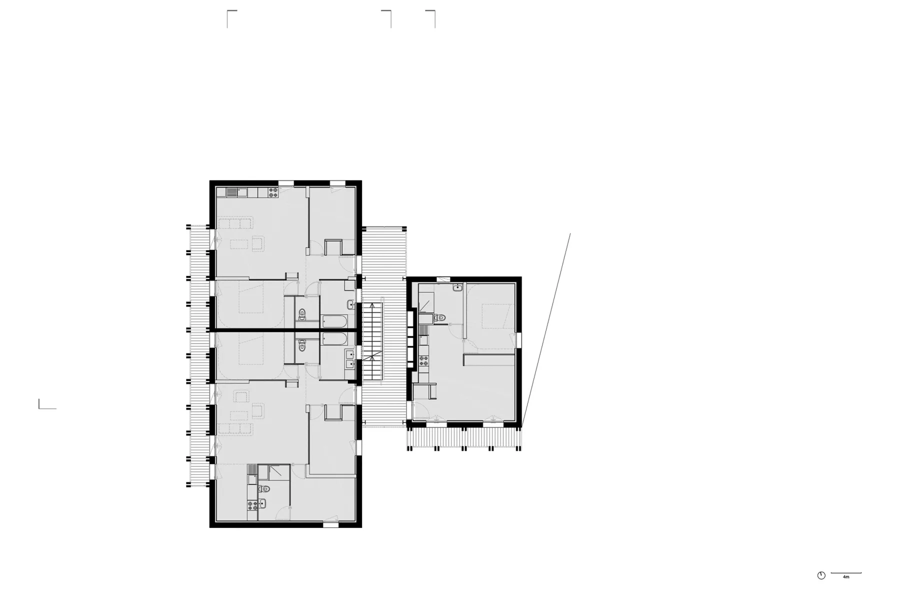 Grundriss Obergeschoss, Grafik