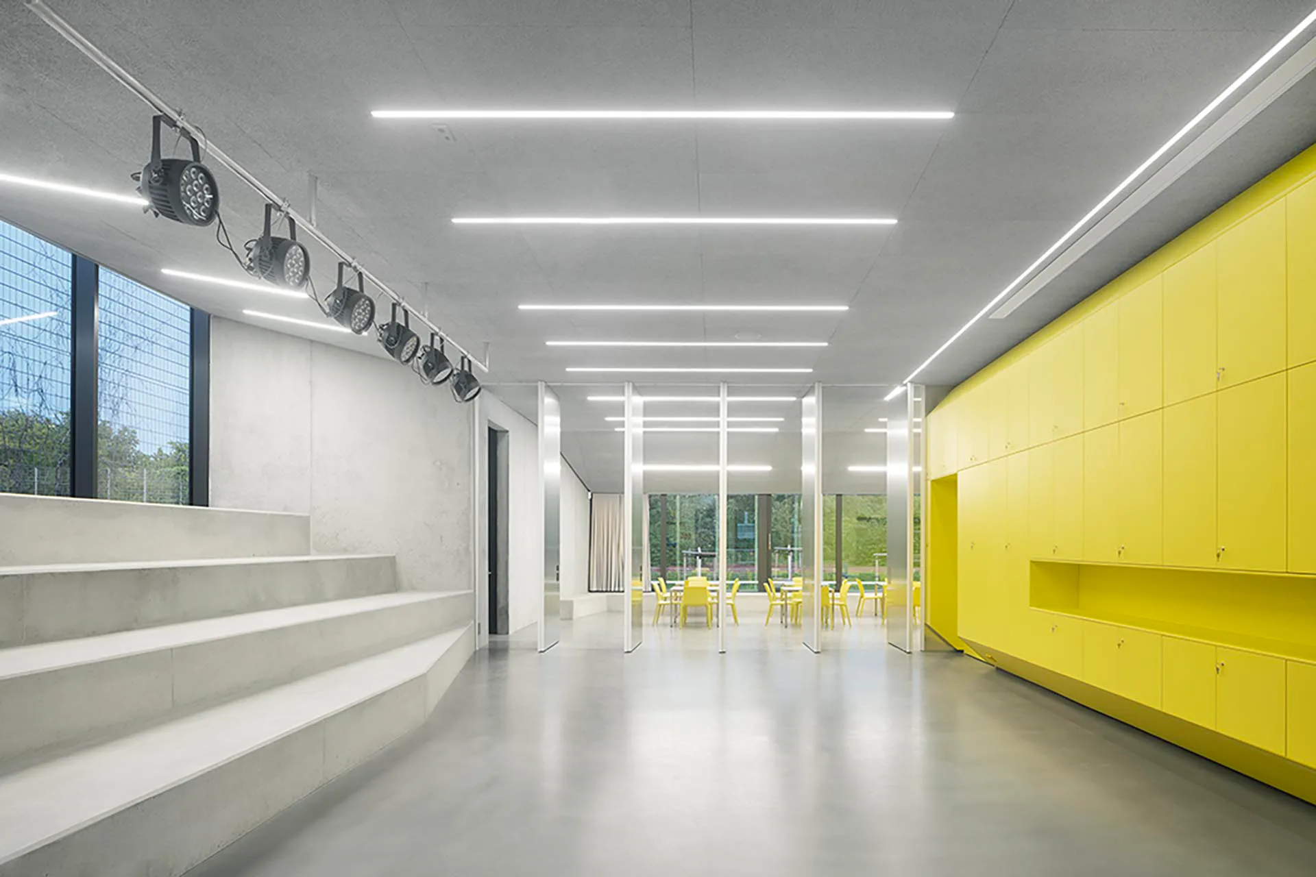 Die Architekten schufen ein zusammenhängendes Raumkontinuum.