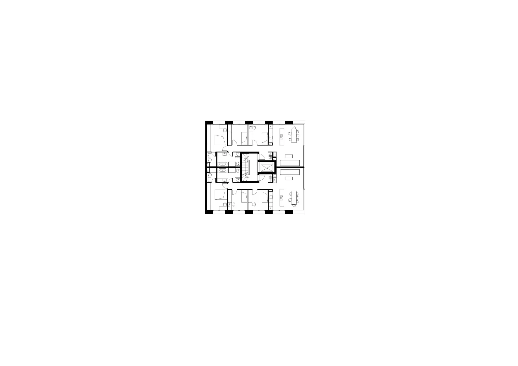 Grundriss Regelgeschoss, Grafik