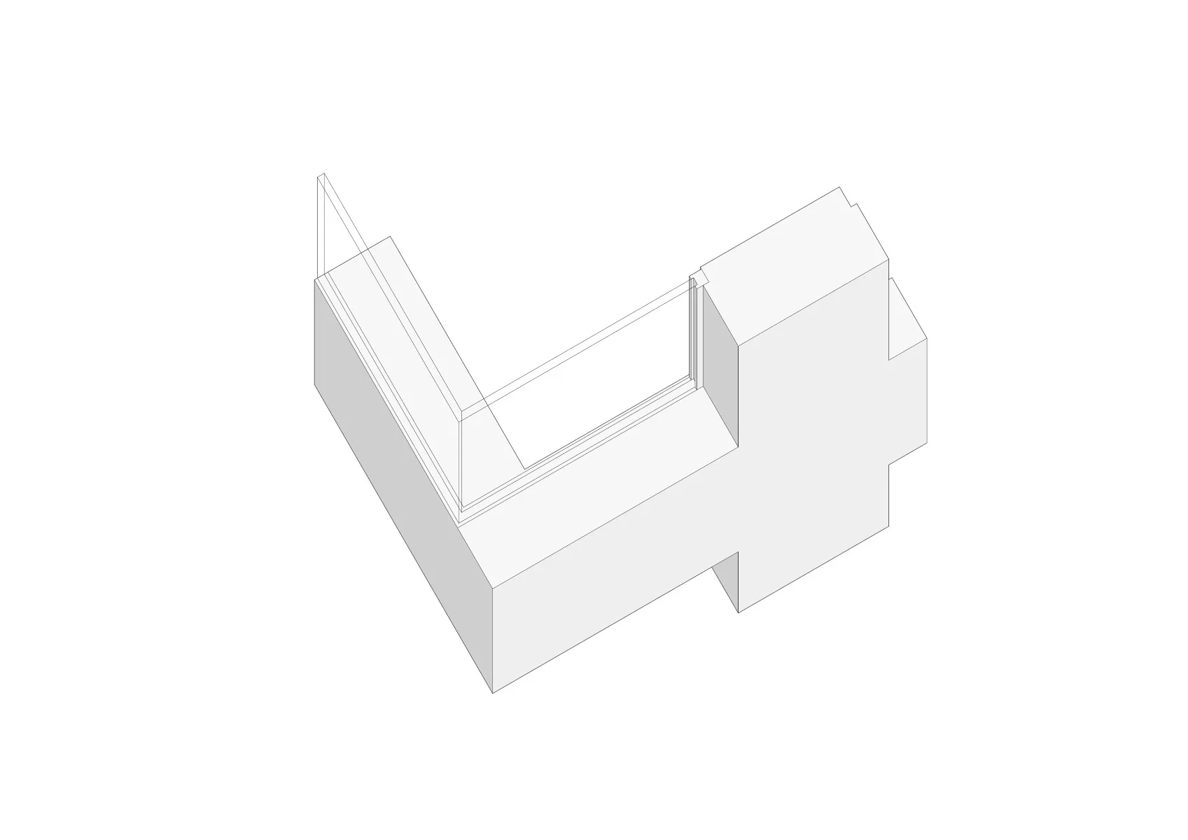 Axonometrie Fassadenecke, Grafik