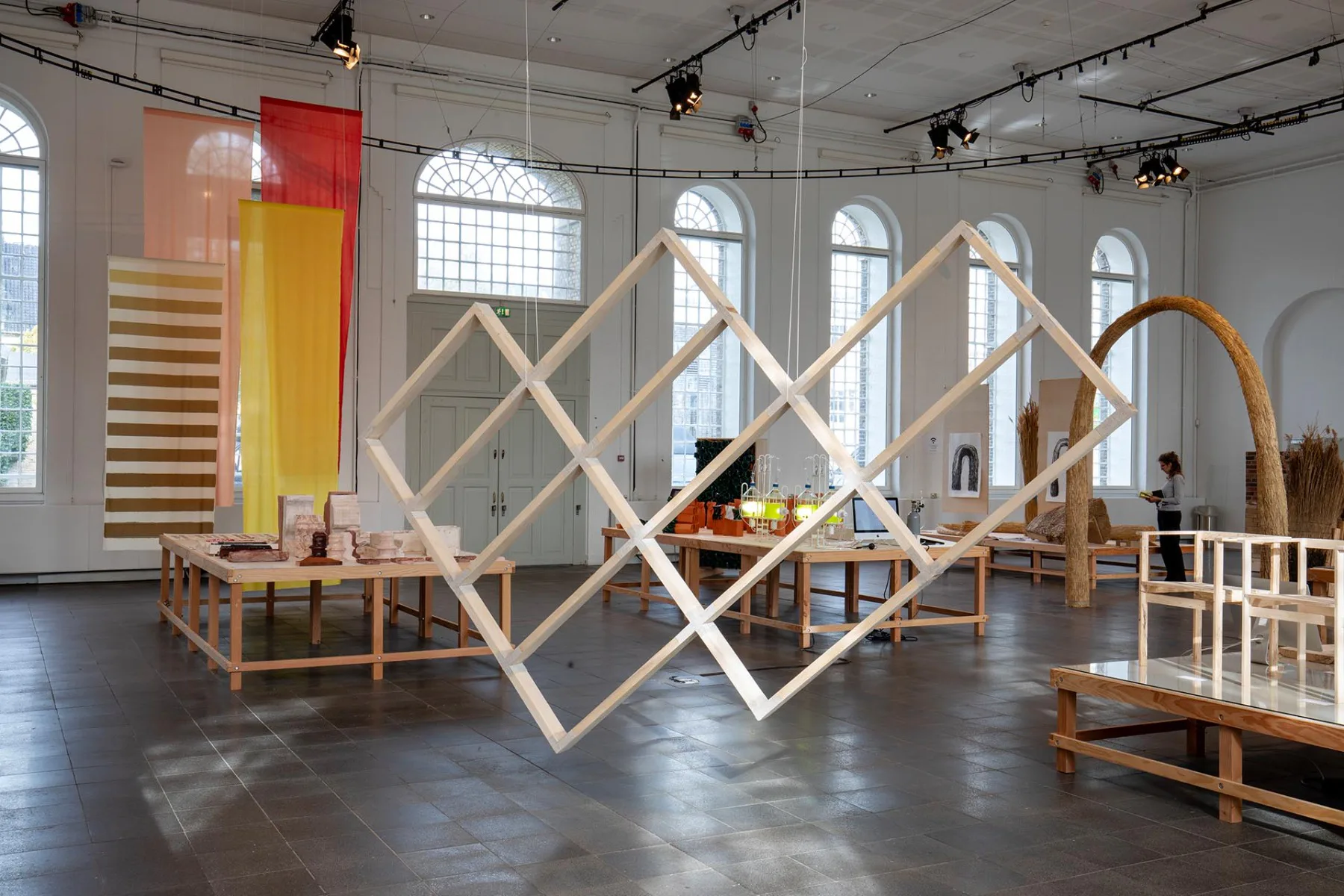 Blick in die Ausstellung „Planetary Boundaries – Rethinking Architecture and Design“, Royal Danish Academy, Kopenhagen, Dänemark, 2023