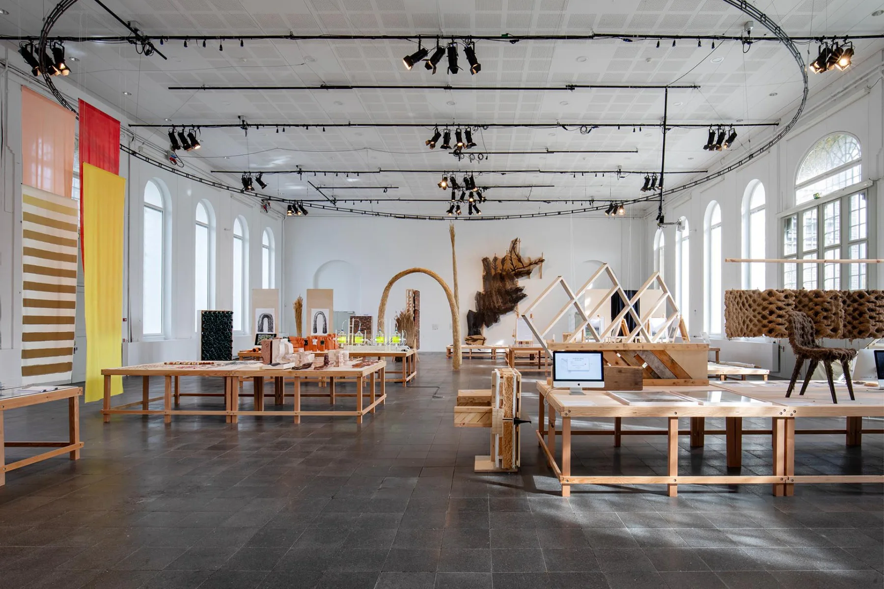Blick in die Ausstellung „Planetary Boundaries – Rethinking Architecture and Design“, Royal Danish Academy, Kopenhagen, Dänemark, 2023
