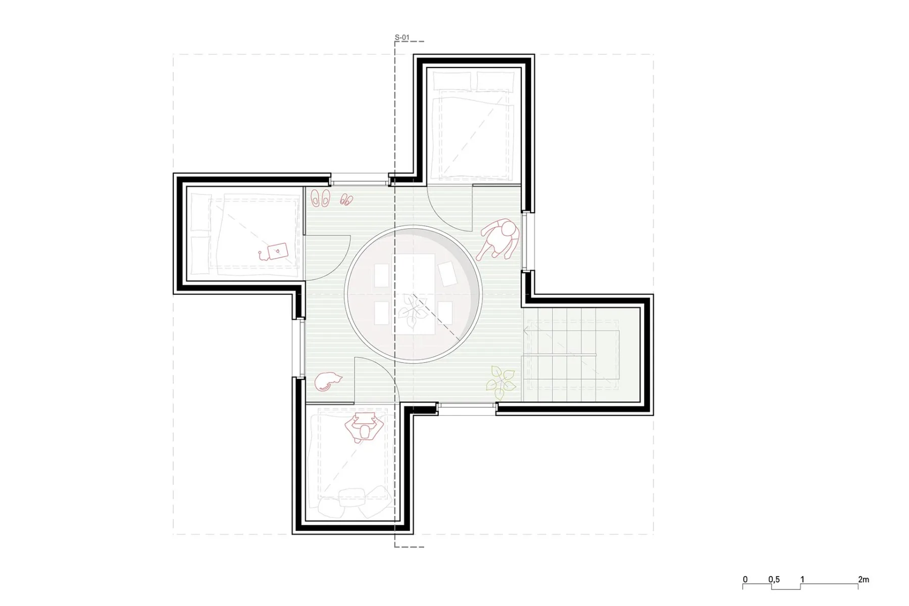 Grundriss erstes Obergeschoss, Grafik