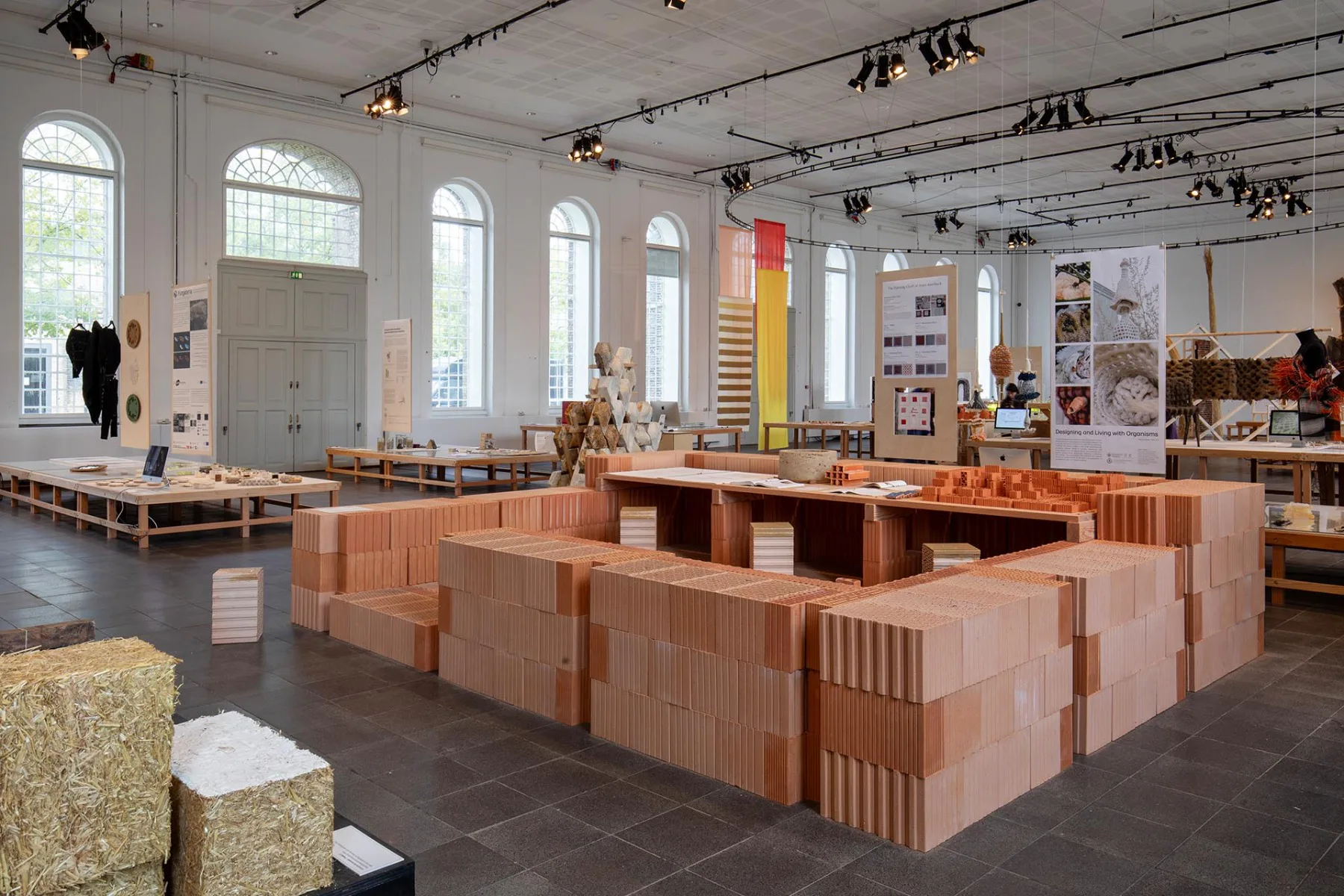 Blick in die Ausstellung „Planetary Boundaries – Rethinking Architecture and Design“, Royal Danish Academy, Kopenhagen, Dänemark, 2023
