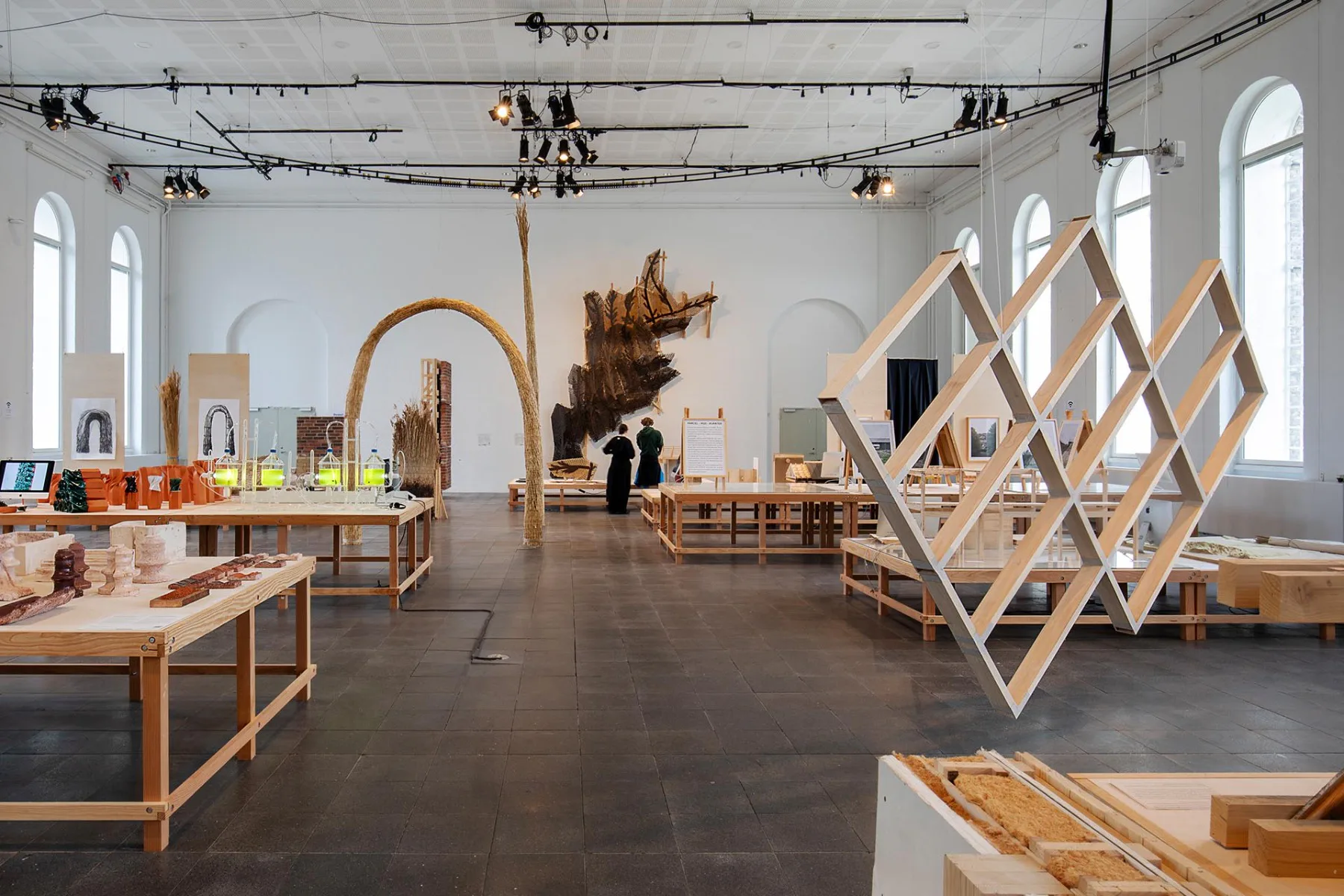 Blick in die Ausstellung „Planetary Boundaries – Rethinking Architecture and Design“, Royal Danish Academy, Kopenhagen, Dänemark, 2023