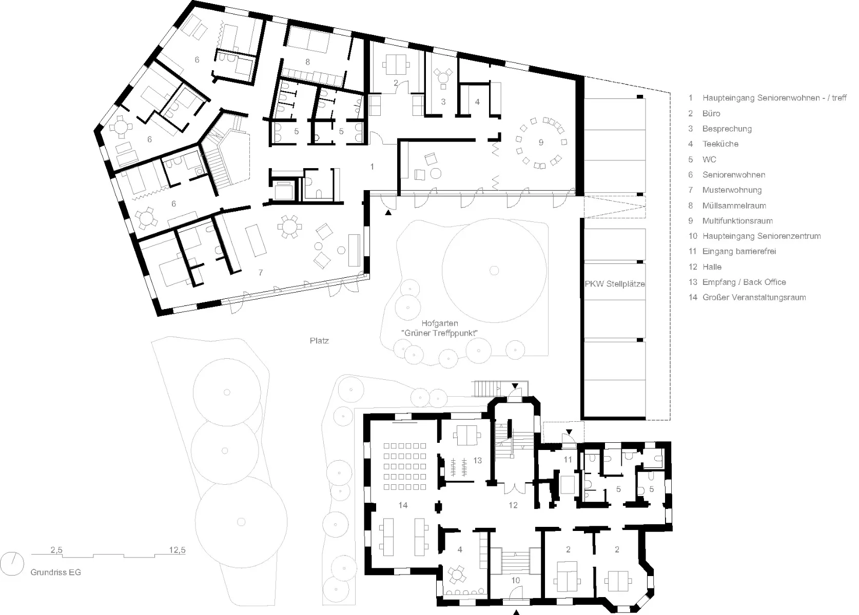 Grundriss Erdgeschoss, Grafik