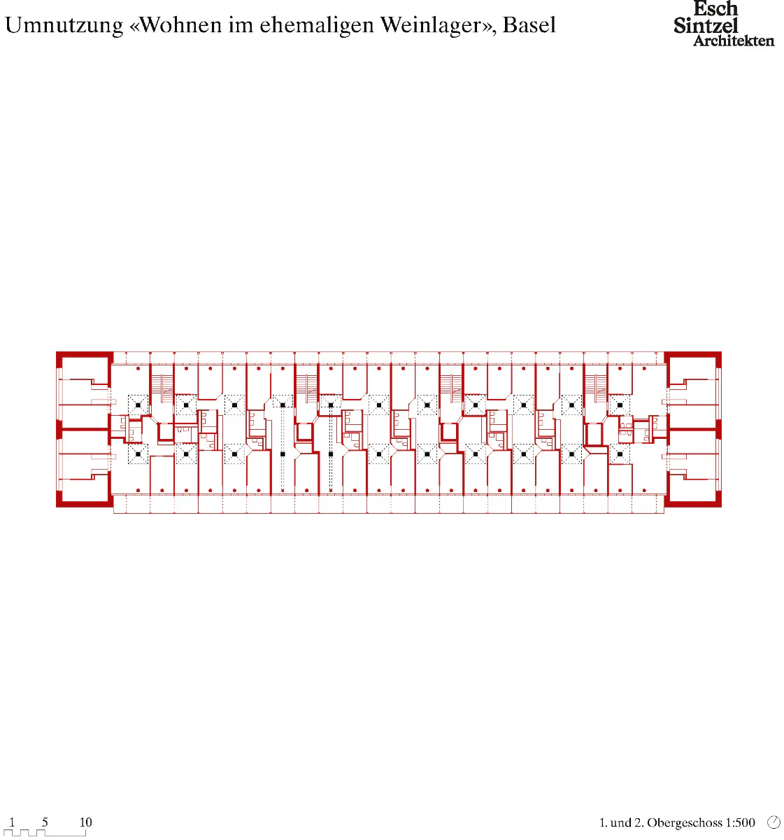 Grundriss erstes und zweites Obergeschoss, Grafik