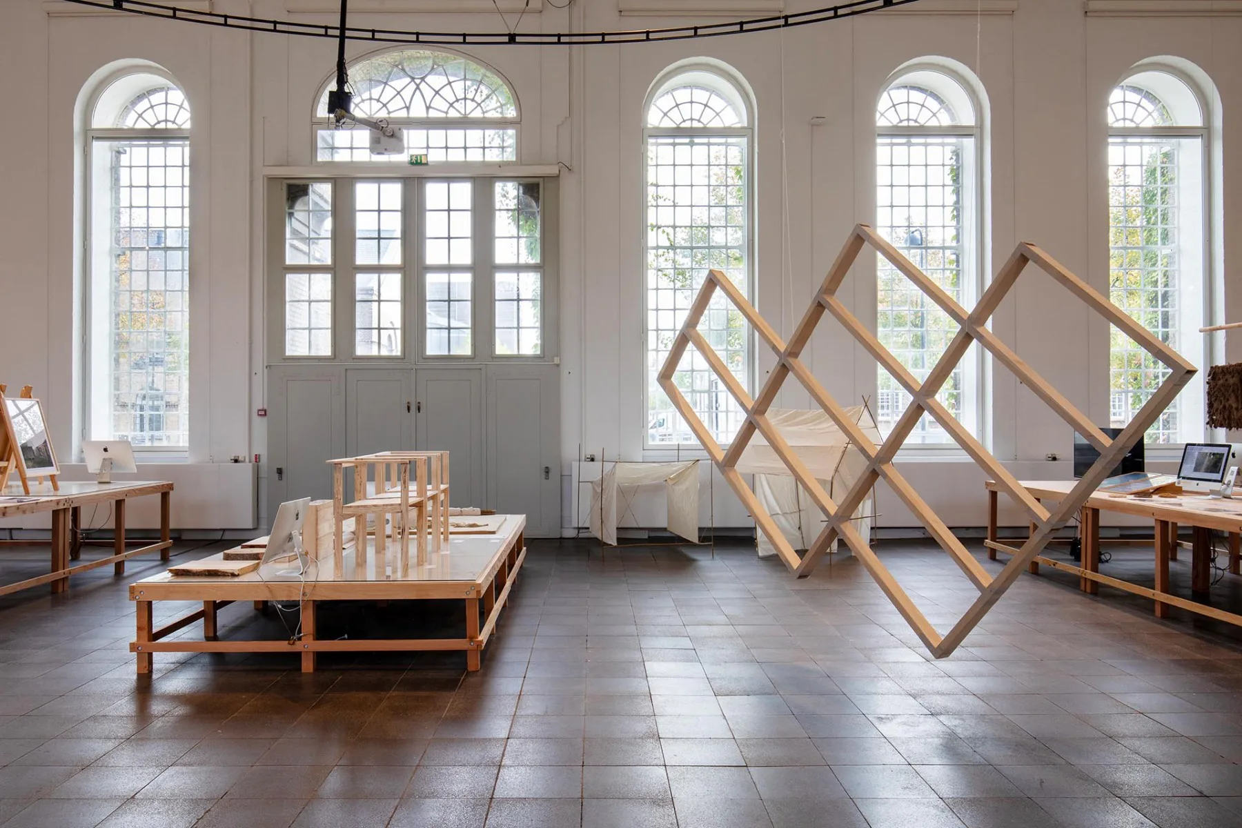 Blick in die Ausstellung „Planetary Boundaries – Rethinking Architecture and Design“, Royal Danish Academy, Kopenhagen, Dänemark, 2023