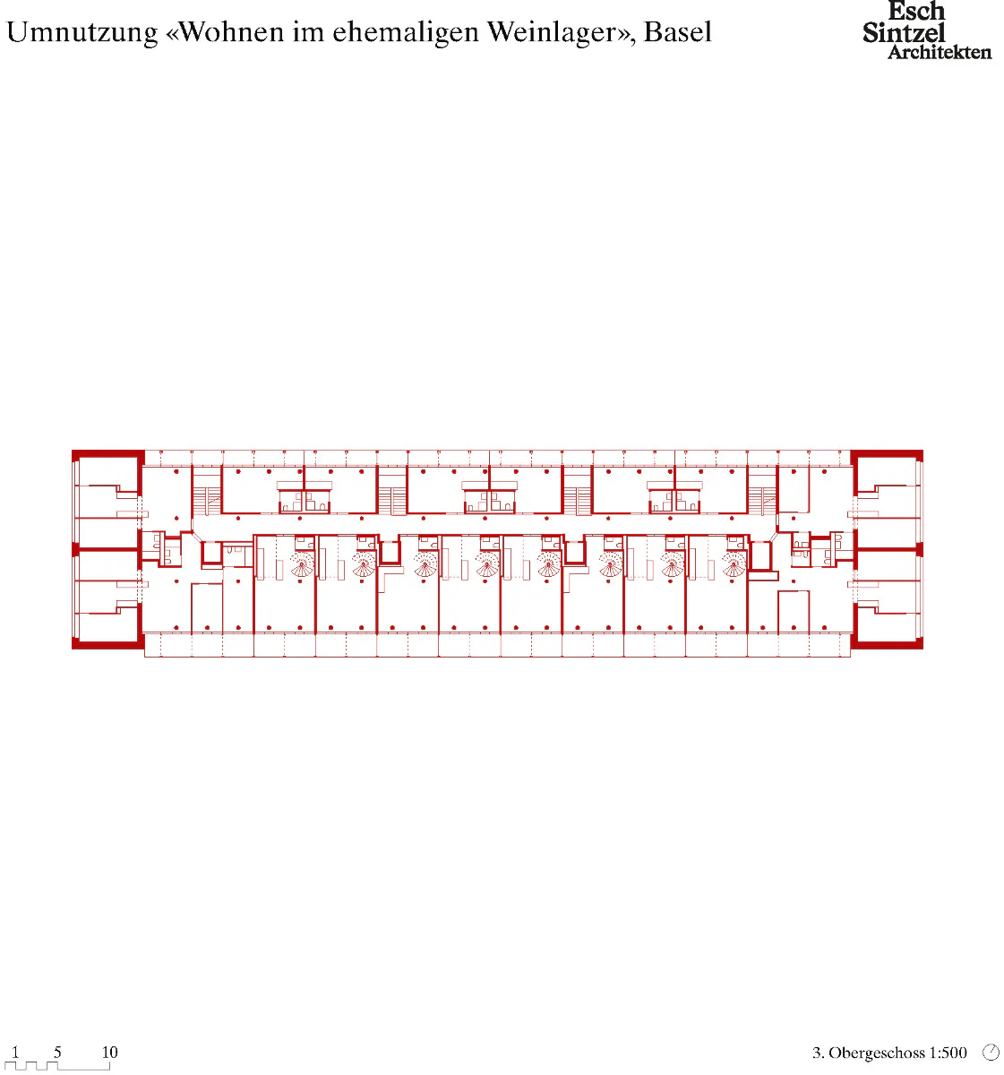 Grundriss drittes Obergeschoss, Grafik