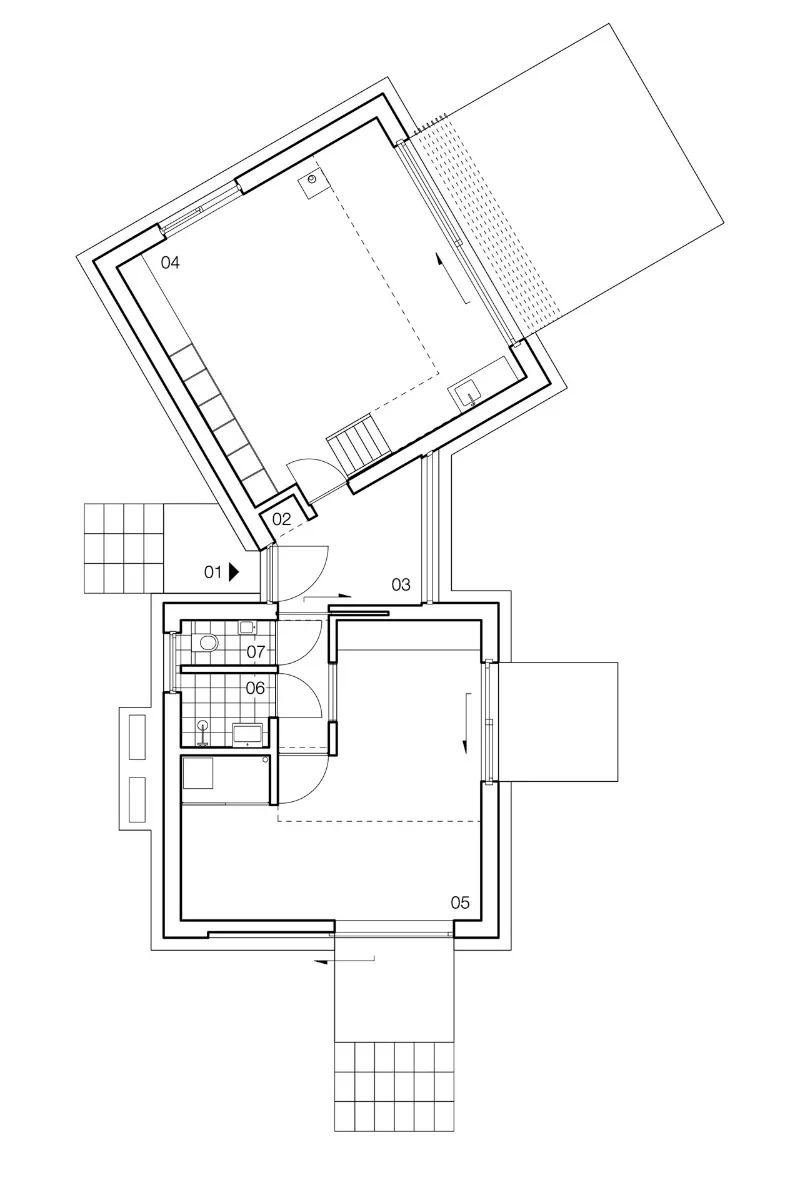 Grundriss Praxisraum und Schuppen, Grafik
