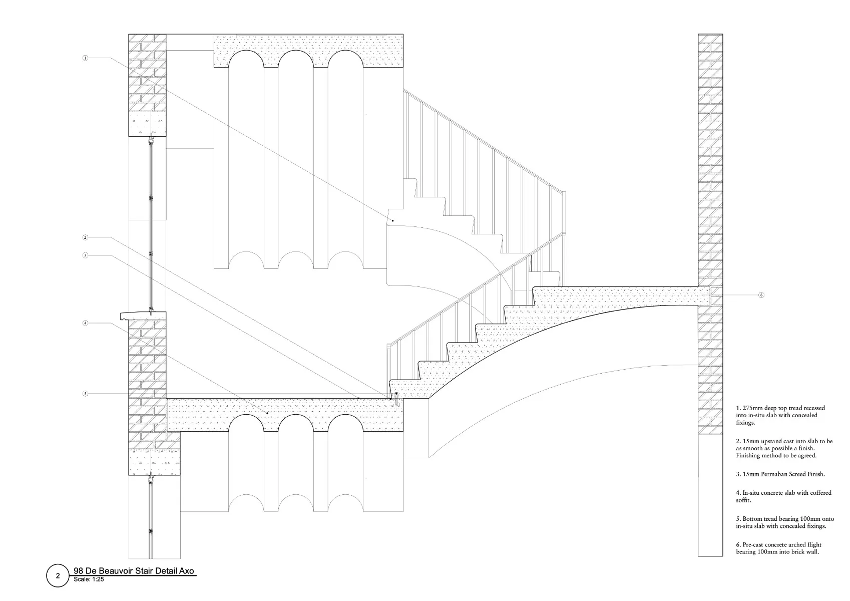 Detail Axo der Treppen, Grafik