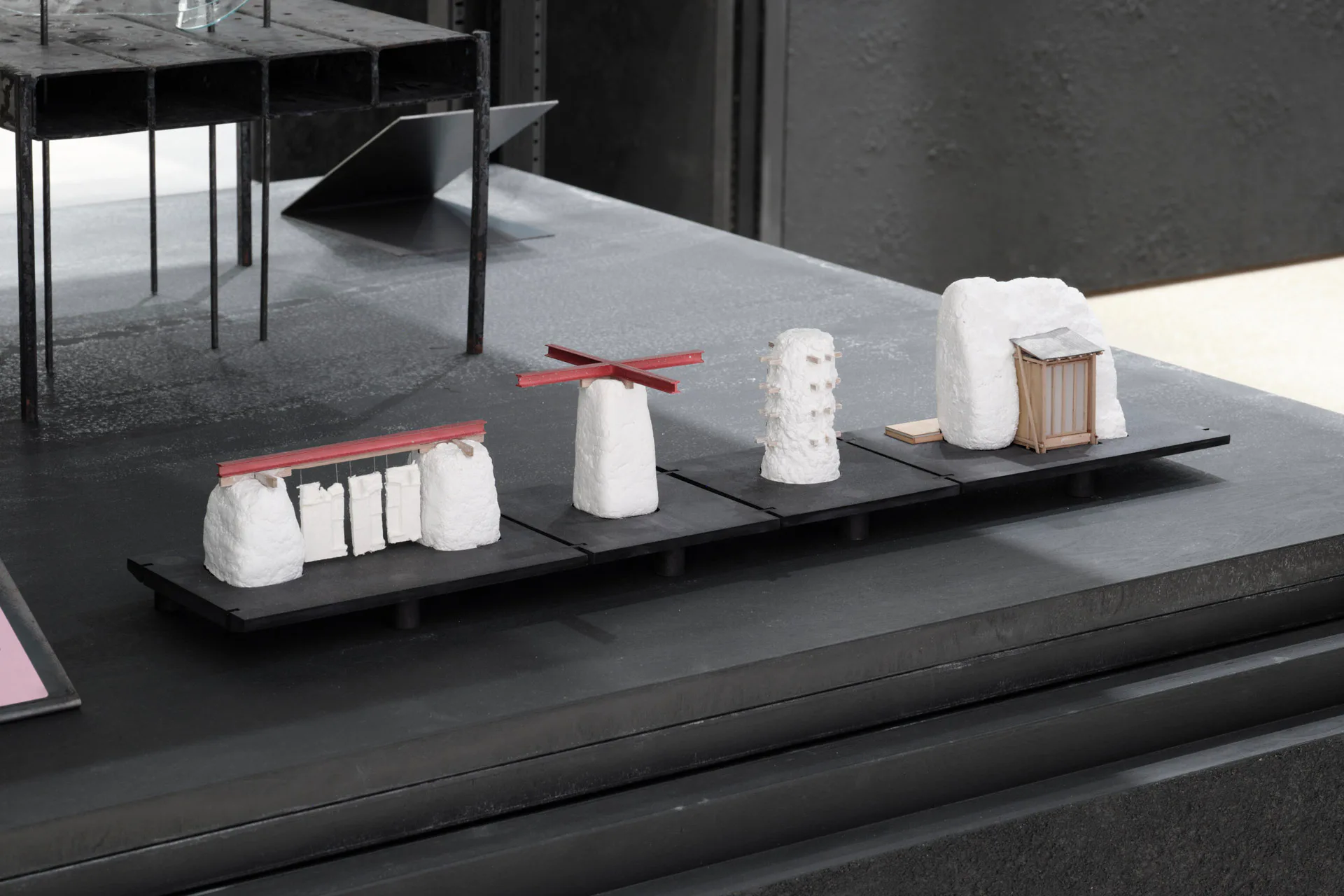 Architecture Window, Royal Academy of Arts, London, 2024. Artwork: A Paper Architecture for Messy Hybrids, by Kai McLaughlin.
