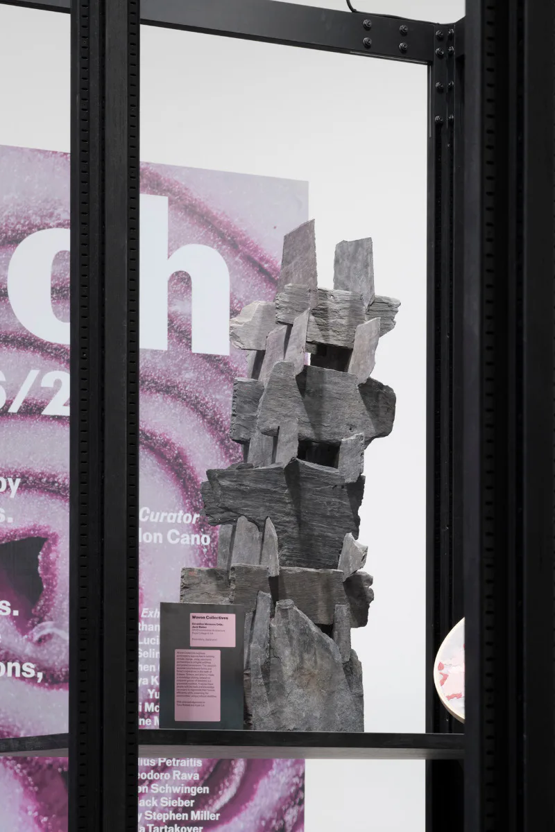 Architecture Window, Royal Academy of Arts, London, 2024. Artwork: Woven Collectives, by Geraldine Meneses Ortiz and Jack Sieber.