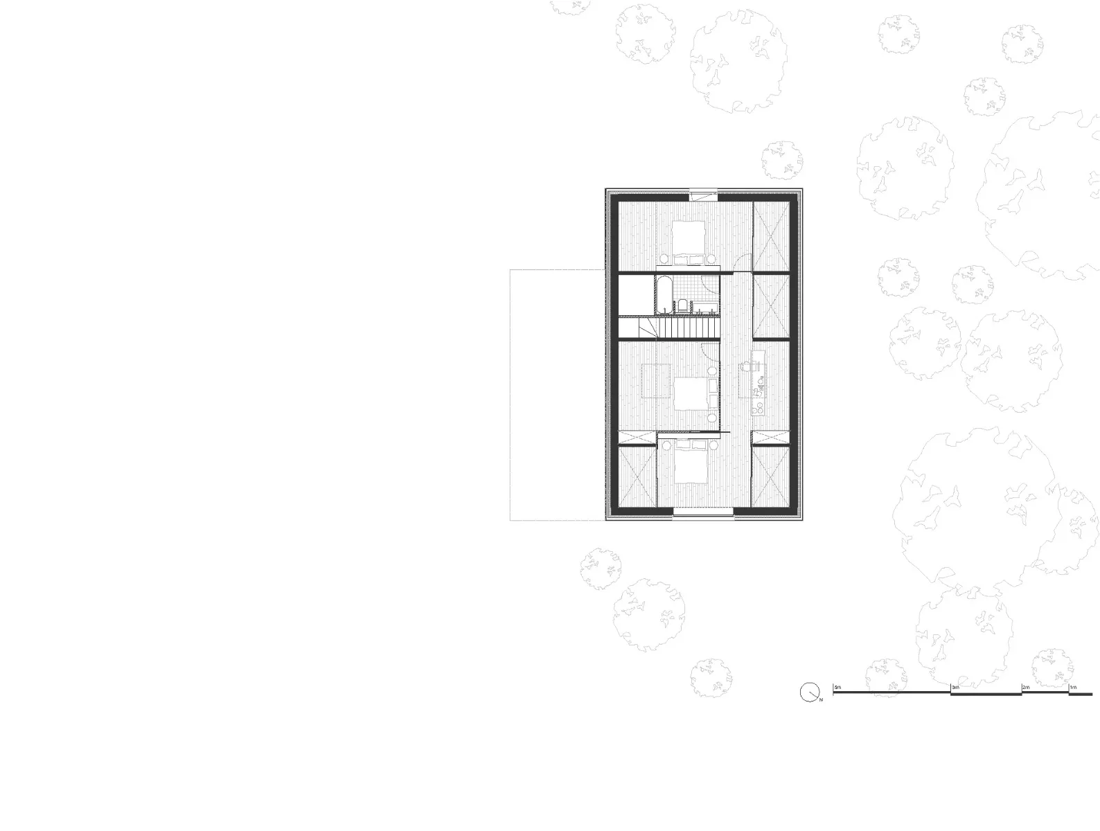 Grundriss Obergeschoss, Grafik