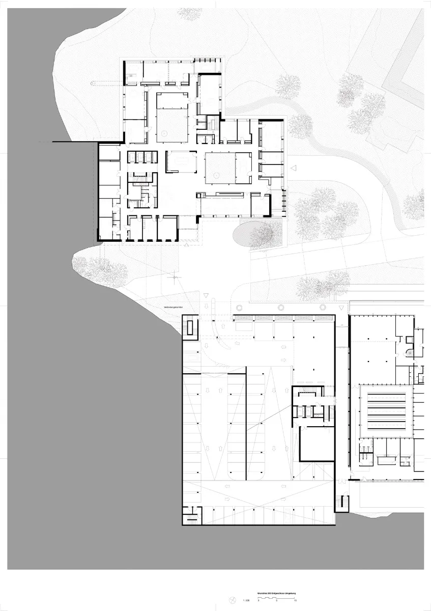 Grundriss Erdgeschoss mit Umgebung, Grafik