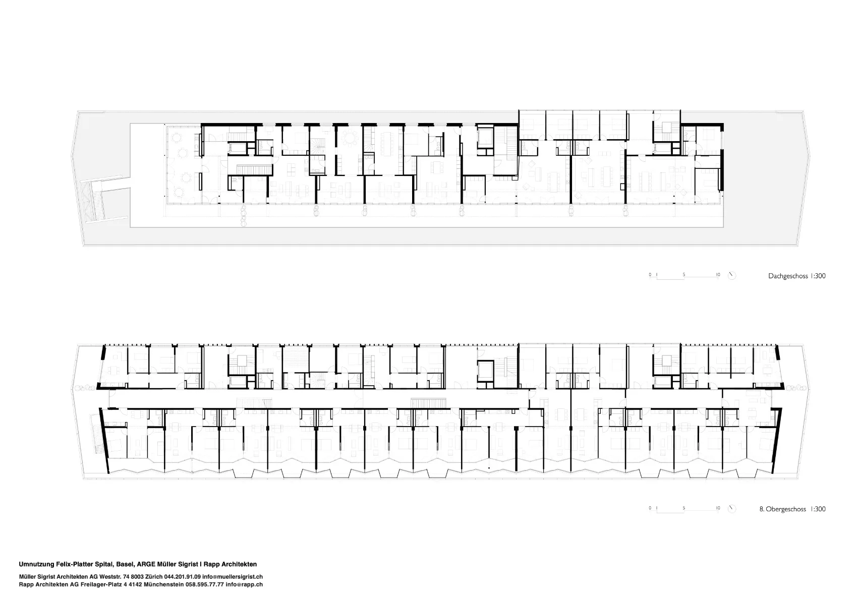 Grundriss achtes Obergeschoss, Grafik